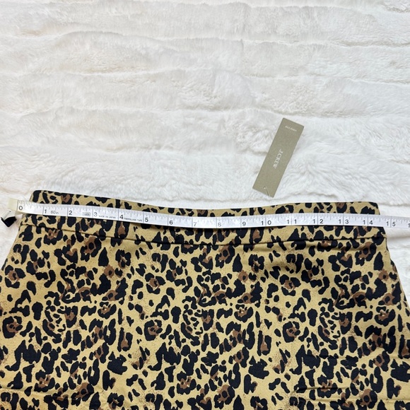 J. Crew No 2 Pencil Skirt Stretch Cotton Leopard Size 4 NWT - Picture 9 of 15